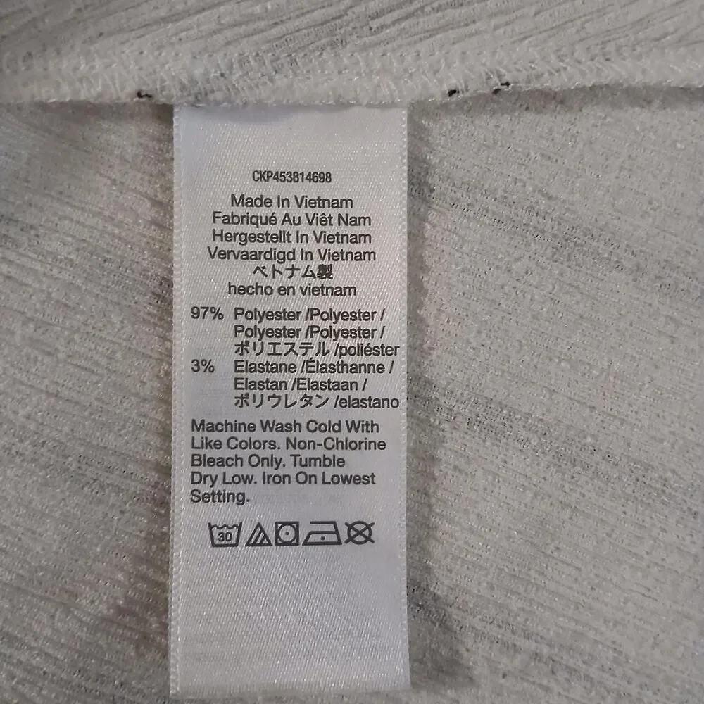 Madewell Knit-Right-In Dot Pattern Puff-Sleeve Top Square Neck Empire Waist S